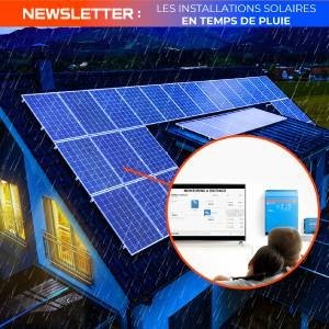 Installation solaire en temps de pluie