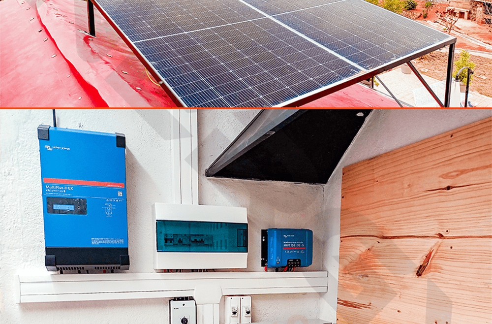 Kit solaire 3KVA avec monitoring à distance VICTRON ENERGY et NGL